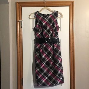 Plaid shift dress